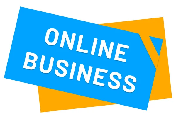 Botón de etiqueta engomada web de negocios online —  Fotos de Stock