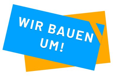 Wir bauen um! web Sticker Düğmesi