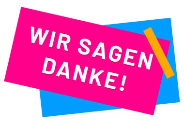 Wir sagen Danke! web Sticker Düğmesi
