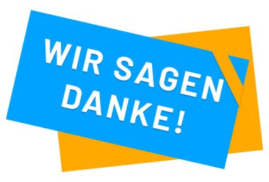 Wir sagen Danke! web Sticker Düğmesi