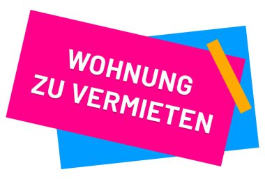 Wohnung zu vermieten web Sticker Button