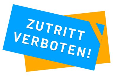 Zutritt verboten web Sticker Button