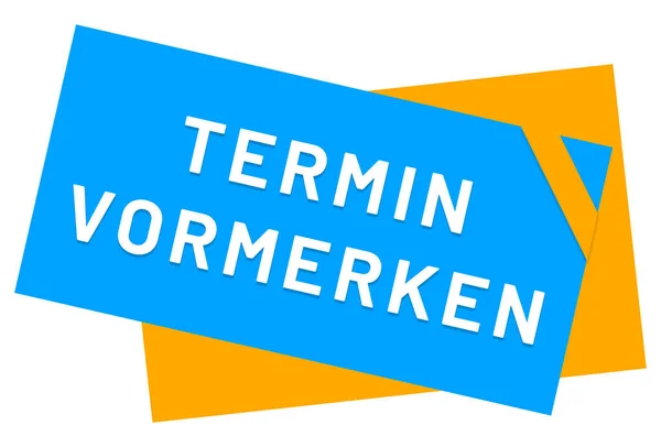 Termin vormerken web Sticker Button — Stock fotografie