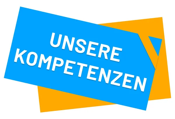 Unsere Kompetenzen web Sticker Button — Stockfoto