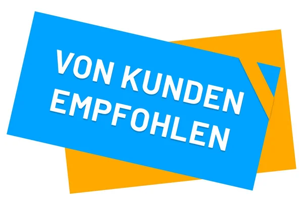 Von kunden empfahl web sticker button — Stockfoto