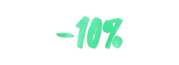 10% descuento web botón etiqueta engomada — Foto de Stock