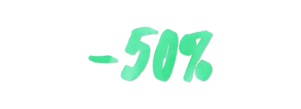 50% desconto web adesivo botão — Fotografia de Stock
