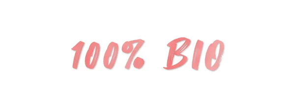 100% bio web Sticker Button — Stock Photo, Image