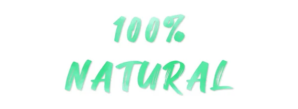 100% natuurlijk web Sticker Button — Stockfoto