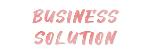 Bouton d'autocollant Web de solution d'entreprise — Photo