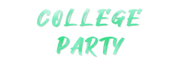 College Party web Sticker Button — Stock Photo, Image