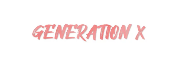 Generation X Web Sticker Button — Stockfoto