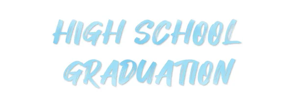 High School graduação web adesivo botão — Fotografia de Stock