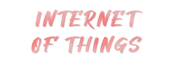 Internet das coisas web adesivo botão — Fotografia de Stock