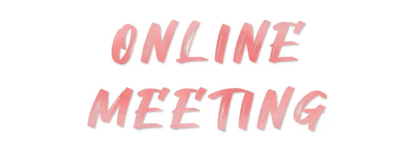 Online Meeting web Przycisk naklejki — Zdjęcie stockowe