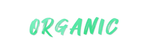 Organický web Tlačítko samolepky — Stock fotografie