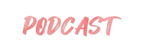 Podcast web Sticker knop — Stockfoto