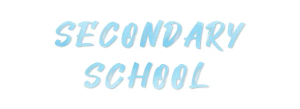 Secondary School web Sticker Button — Stock Photo, Image