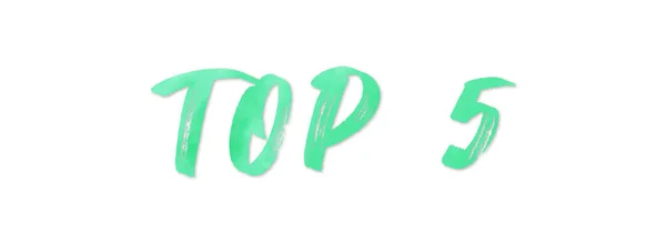 Top 5 web Sticker Button — Stock Photo, Image