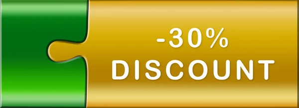 30% discount web Sticker Button — Stock Photo, Image