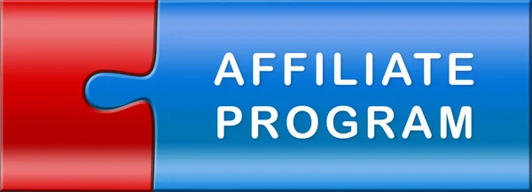 Bouton d'autocollant de Web de programme d'affiliation — Photo