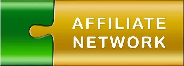 Affiliate network web Sticker Button — Stock Photo, Image