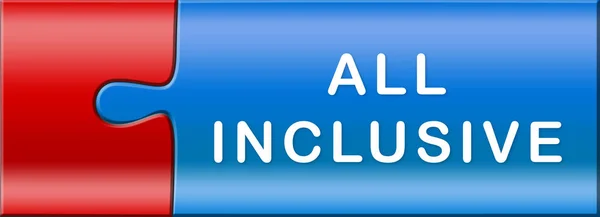 All inclusive web Sticker Button — Stock fotografie