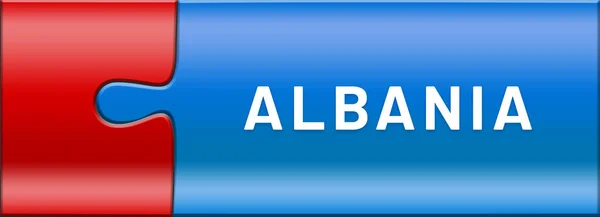 Etiqueta web etiqueta Albânia — Fotografia de Stock