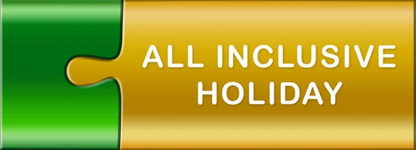 All inclusive holiday web Sticker Button — Stockfoto