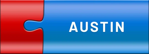 Naklejka etykiety internetowej Austin — Zdjęcie stockowe