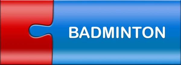 Web Etichetta sportiva Badminton — Foto Stock