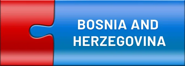 Web Label Sticker Bosnien och Hercegovina — Stockfoto