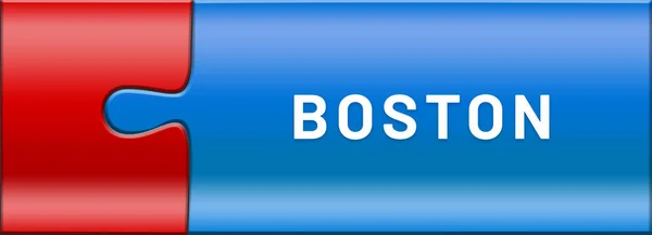 Web Label Aufkleber Boston — Stockfoto