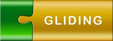  Parlak yapboz parçaları üzerine düğme metni