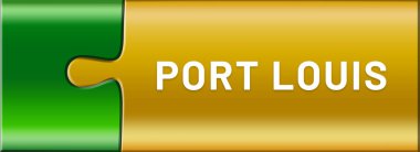  Parlak yapboz parçaları üzerine düğme metni