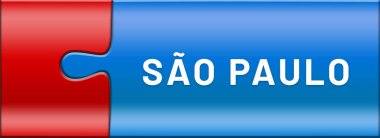  Parlak yapboz parçaları üzerine düğme metni