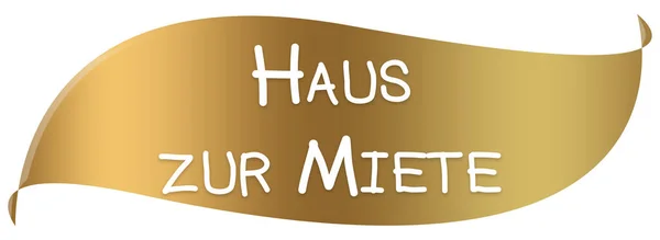 Tlačítko Pro Webový Štítek Haus Zur Miete — Stock fotografie