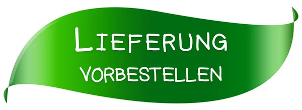 Botão Etiqueta Lieferung Vorbestellen Web — Fotografia de Stock