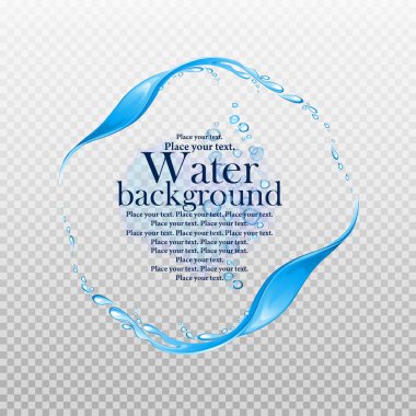  Saydam bir arka plan üzerinde su sıçramalarına.