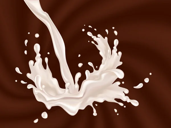 Реалістичний молоко сплеск . Ліцензійні Стокові Ілюстрації