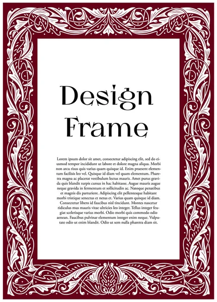 Peri masalı çerçevesi. Çiçek sınırı. Çocuk kitapları için sayfa şablonu. Klasik antika grafik sanatı. Zarif bir düğün davetiyesi. Dekoratif elementler tasarla. Süsleme vektör çizgisi sanatı.