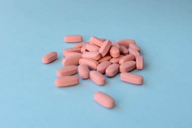 Haplar mavi arka planda. Metin için alanı kopyala.