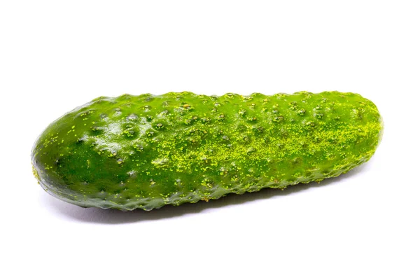Grüne Gurke isoliert auf weißem Hintergrund — Stockfoto
