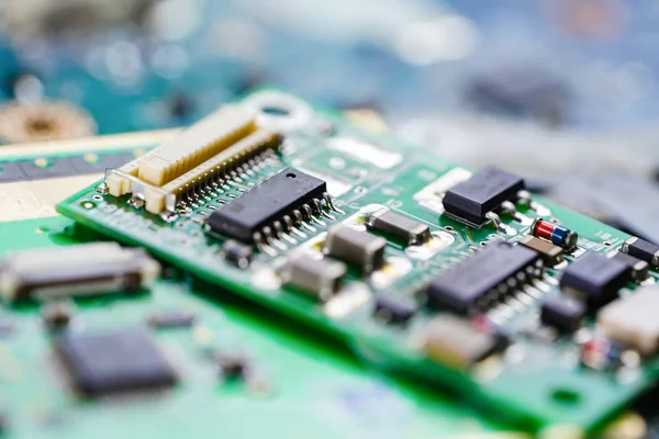 Elektronikschrott Computerschaltung Cpu Chip Mainboard Prozessor Elektronik Gerät Konzept Von — Stockfoto