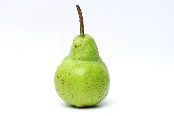 Pear Concorde Green Fresh Fruit White Background Strong Healthy — Stock Photo, Image