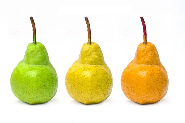 Frutas Pera Sobre Fondo Blanco Para Una Fuerte Salud —  Fotos de Stock