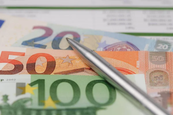 Euro Banknotes Background Banking Account Investment Analytic Research Data Economy — ストック写真