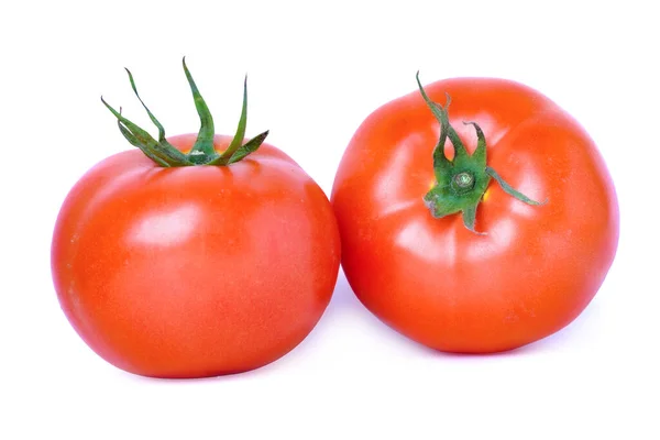 Rote Tomate Gesundes Gemüse Isolieren Auf Weißem Hintergrund — Stockfoto