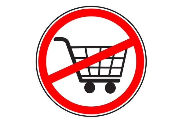 Stop Shopping Cart Online Σύμβολο Εικονίδιο Κατά Διάρκεια Της Παγκόσμιας — Διανυσματικό Αρχείο