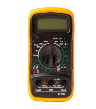 Elektrik voltajını ölçmek için çoklu elektronik dijital.